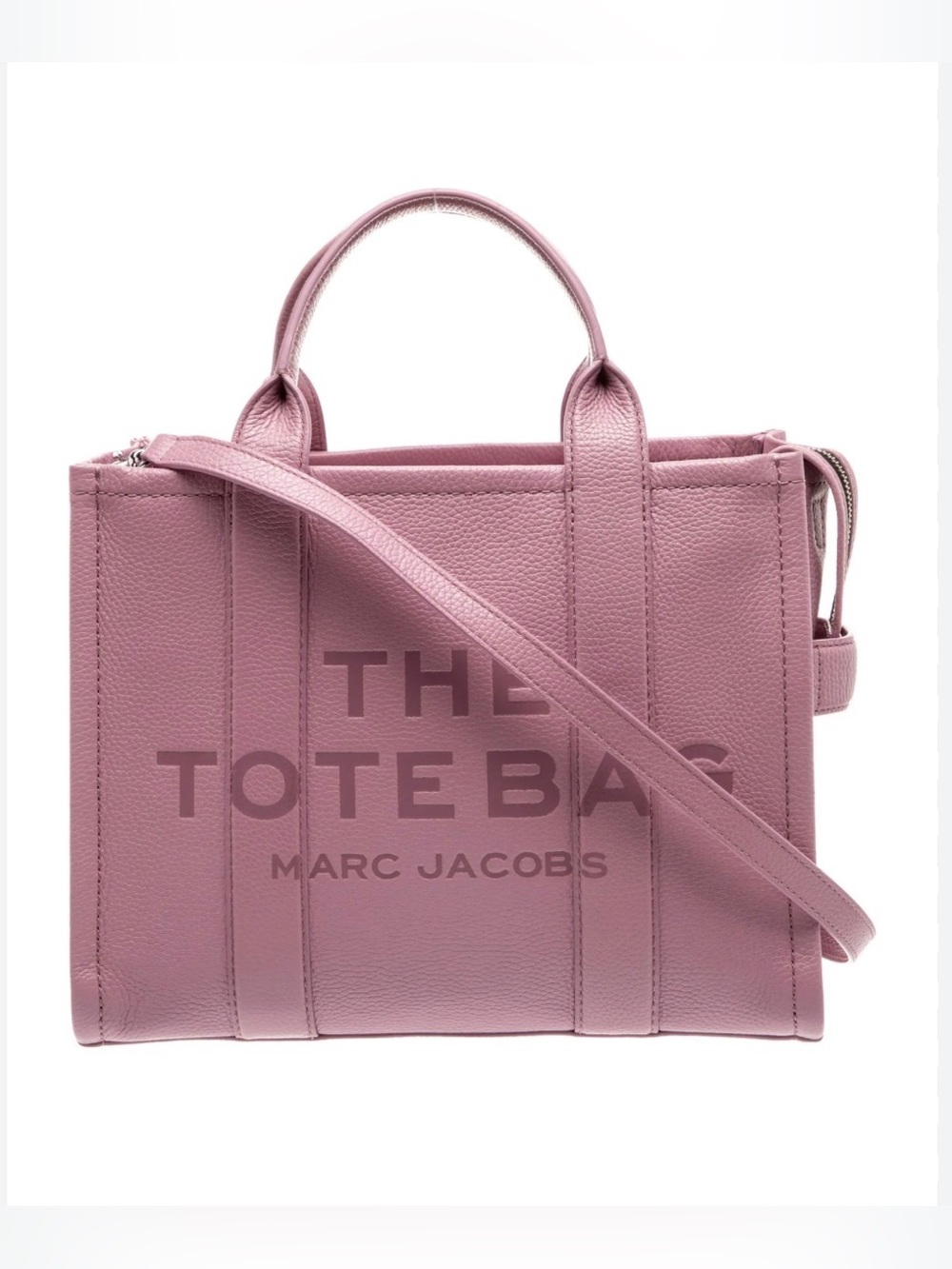 Marc Jacobs The Medium Leather Tote Bag Crossbody with Dust Bag - Picture 2 of 16